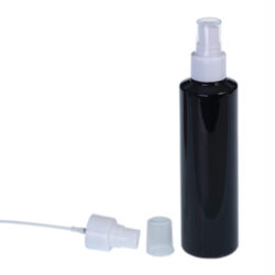 Botella 200 ml PET Negro con Vaporizador Blanco (24/410) - Botellas PET