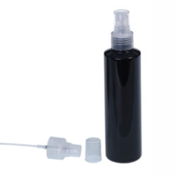 Botella 200 ml PET Negro con Vaporizador Traslúcido (24/410) - Botellas PET