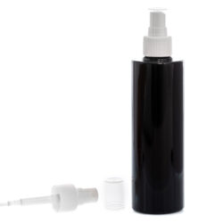 Botella 250 ml PET Negro con Vaporizador Blanco Invertido 360º (24/410) - Botellas PET