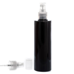 Botella 250 ml PET Negro con Vaporizador Traslúcido (24/410) - Botellas PET