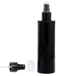 Botella 250 ml PET Negro con Vaporizador Negro (24/410) - Botellas PET