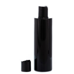 Botella 250 ml PET Negro con Tapón Disc-Top Negro (24/410) - Botellas PET