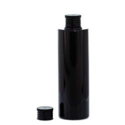 Botella 250 ml PET Negro con Tapón Negro (24/410) - Botellas PET
