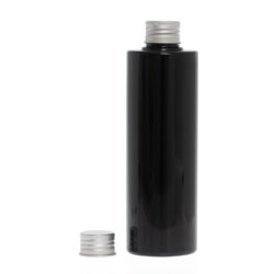 Botella 250 ml PET Negro con Tapón Aluminio (24/410) - Botellas PET