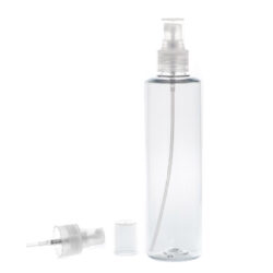 Botella 250 ml PET Transparente con Vaporizador Traslúcido (24/410) - Botellas PET