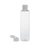 Botella-250ml-PET-Transparente-tapon-Bisagra-Blanco