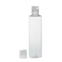 Botella 250 ml PET Transparente con Tapón Disc-Top Traslúcido (24/410) - Botellas PET