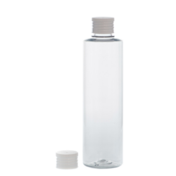 Botella 250 ml PET Transparente con Tapón Blanco (24/410) - Botellas PET