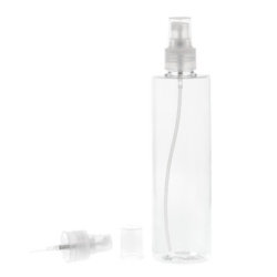 Botella 300 ml PET Transparente con Vaporizador Traslúcido (24/410) - Botellas PET