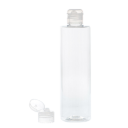 Botella 300 ml PET Transparente con Tapón Bisagra Traslúcido (24/410) - Botellas PET