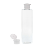 Botella-300ml-PET-Transparente-tapon-Bisagra-Seta-Blanco