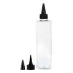Botella-300ml-PET-Transparente-tapon-Canula-Negro-Rosca