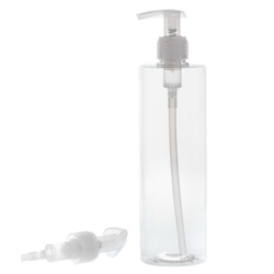 Botella 400 ml PET Transparente con Dosificador Traslúcido (24/410) - Botellas PET