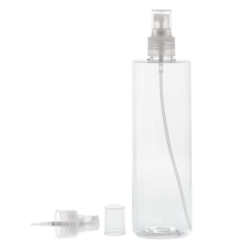 Botella 400 ml PET Transparente con Vaporizador Traslúcido (24/410) - Botellas PET
