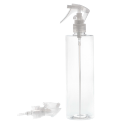 Botella 400 ml PET Transparente con Pistola Spray Trigger Traslúcido (24/410) - Botellas PET