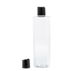 Botella 400 ml PET Transparente con Disc-Top Negro (24/410) - Botellas PET