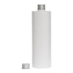 Botella 500 ml PET Blanco con Tapón Aluminio Plata (24/410) - Botellas PET