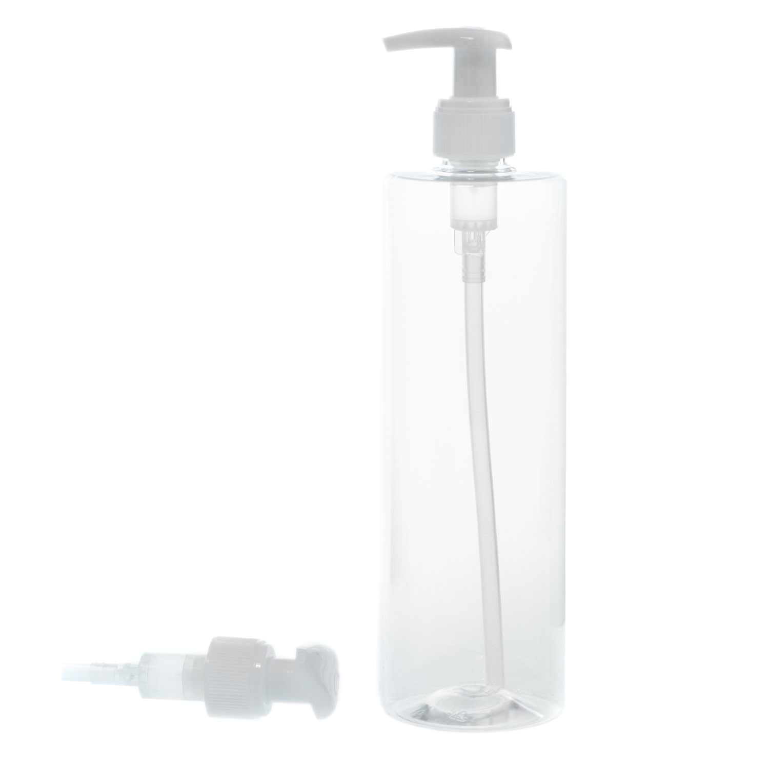 Botella 500ml PET Transparente Dosificador Blanco