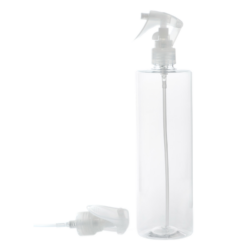 Botella 500 ml PET Transparente con Pistola Spray Trigger Traslúcido (24/410) - Botellas PET