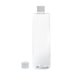 Botella 500 ml PET Transparente con Tapón Blanco (24/410) - Botellas PET