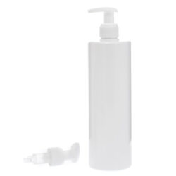 Botella 500 ml PET Blanco con Dosificador Blanco (24/410) - Botellas PET