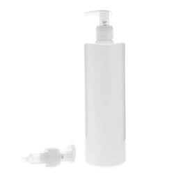 Botella 500 ml PET Blanco con Dosificador Traslúcido (24/410) - Botellas PET