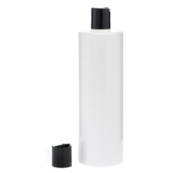 Botella 500 ml PET Blanco con Tapón Disc-Top Negro (24/410) - Botellas PET