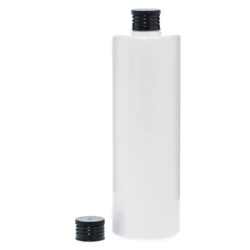 Botella 500 ml PET Blanco con Tapón Negro (24/410) - Botellas PET