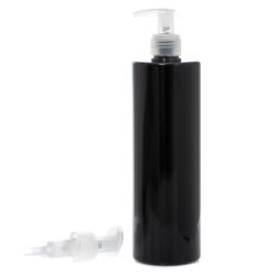 Botella 500 ml PET Negro con Dosificador Traslúcido (24/410) - Botellas PET