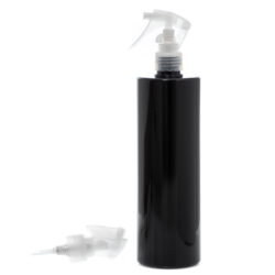Botella 500 ml PET Negro con Pistola Spray Trigger Traslúcido (24/410) - Botellas PET