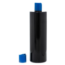 Botella 500 ml PET Negro con Tapón Disc-Top Azul (24/410) - Botellas PET