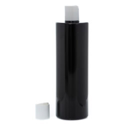 Botella 500 ml PET Negro con Tapón Disc-Top Blanco (24/410) - Botellas PET