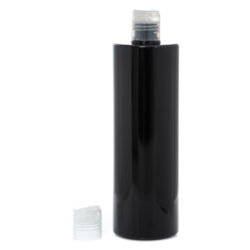 Botella 500 ml PET Negro con Tapón Disc-Top Traslúcido (24/410) - Botellas PET