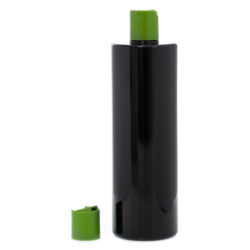 Botella 500 ml PET Negro con Tapón Disc-Top Verde (24/410) - Botellas PET
