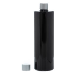 Botella 500 ml PET Negro con Tapón Plata (24/410) - Botellas PET