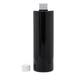 Botella 500 ml PET Negro con Tapón Blanco (24/410) - Botellas PET