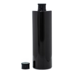 Botella 500 ml PET Negro con Tapón Negro (24/410) - Botellas PET