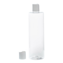 Botella 500 ml PET Transparente con Tapón Disc-Top Blanco (24/410) - Botellas PET