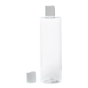 Botella 500ml PET Transparente tapón Disc Top Blanco