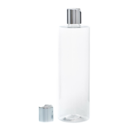 Botella 500 ml PET Transparente con Disc-Top Plata Aluminio (24/410) - Botellas PET