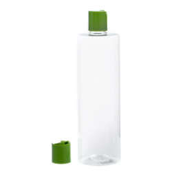 Botella 500 ml PET Transparente con Disc-Top Verde (24/410) - Botellas PET