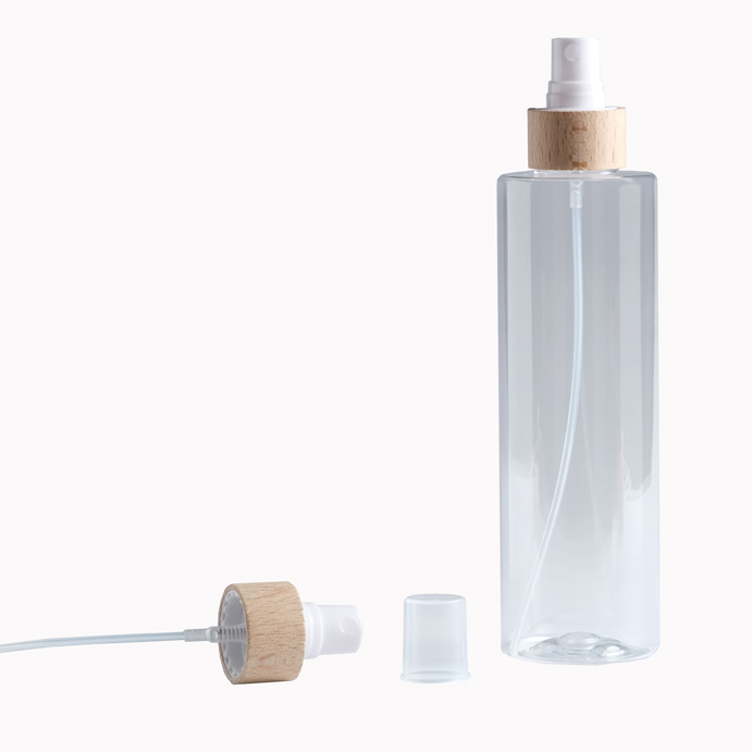 botella-pet-recta-300-transparente-vaporizador-blanco-madera