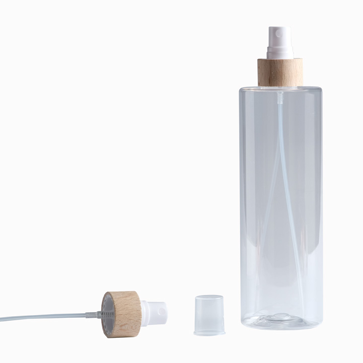 botella-pet-recta-400-transparente-vaporizador-blanco-madera