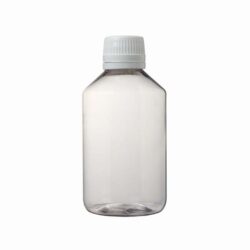 Botella 200 ml PET Transparente con Tapón Precinto Blanco con Obturador (28/410) - Botellas PET