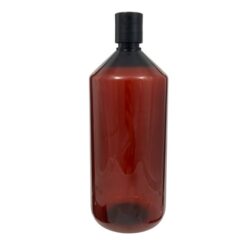 Botella 1.000 ml PET Topacio con Tapón Disc-Top Negro (28/410) - Botellas