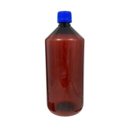 Botella 1.000 ml PET Topacio con Tapón Precinto Azul con Disco (28/410) - Botellas