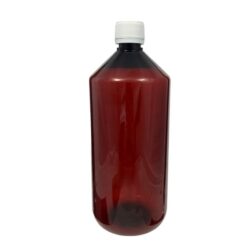 Botella 1.000 ml PET Topacio con Tapón Precinto Blanco con Disco (28/410) - Botellas