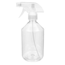 Botella 500 ml PET Transparente con Spray Pistola Traslúcido (28/410) - Botellas PET