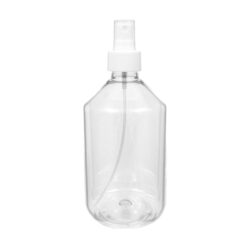 Botella 500 ml PET Transparente con Vaporizador Blanco (28/410) - Botellas PET