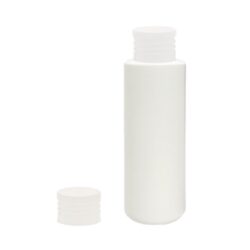 Botella 100 ml HDPE Blanco con Tapón Rosca Blanco (24/410) - Botellas HDPE